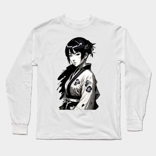 Anime Girl With Kimono 01 Long Sleeve T-Shirt